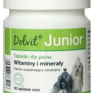 Dolfos Junior - preparat mineralno - witaminowy dla młodych psów, wspomaga prawidłowy rozwój szczeniąt MINI 90tab. - 1 zdjęcie