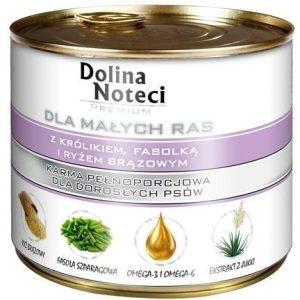 Dolina Noteci Premium Pies Mały Królik, fasolka i ryż brązowy Puszka 185g 11162 - 1 zdjęcie