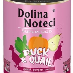 Dolina Noteci Premium Superfood Pies Kaczka i przepiórka puszka 800g - 1 zdjęcie