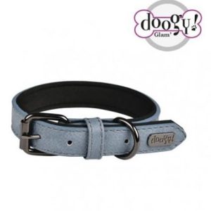 Doogy Doogy Classic - klasyczna obroża dla z ekoskóry, niebieska - Długość: 50mm DOG-G1162 - 1 zdjęcie