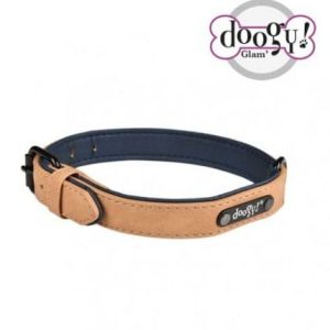 Doogy Doogy Simli Sweet - obroża z ekoskóry dla psa, beżowa - Długość: 45cm DOG-F9756 - 1 zdjęcie