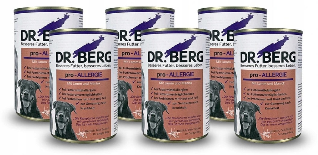 Dr. Berg Dr.Berg Pro-Allergie  zestaw 6x jagnięcina z maniokiem (6x400 g) 7161-45943 - 1 zdjęcie