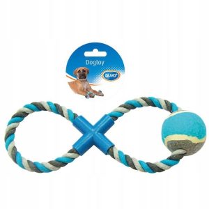 Duvo+ Zabawka dla psa Sznur - Ósemka + Piłka /28cm - 1 zdjęcie