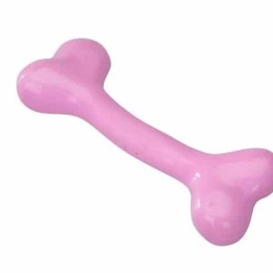 EBI Kość truskawkowa Rubber Bone z gumy różowa [rozmiar L] 20,25cm PEBI013 - 1 zdjęcie
