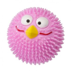 EBI Piłka truskawkowa Rubber Bird z gumy różowa [rozmiar M] 8,3cm PEBI005 - 1 zdjęcie