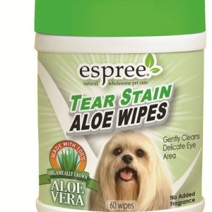 Espree Tear Stain Aloe Wipes - chusteczki do oczu i pyszczka, 60 szt. E-TSW60 - 1 zdjęcie