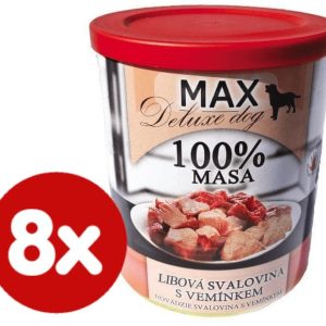 FALCO FALCO karma dla psów MAX deluxe kawałki chudego mięsa z wymieniem 8 x 800 g Darmowa - 1 zdjęcie