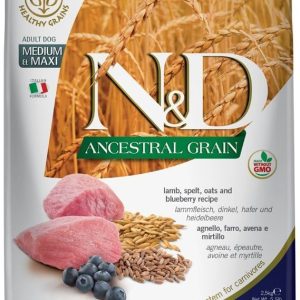 Farmina Low Grain Dog Ancestral Grain Adult Medium&Maxi Lamb&Blueberry 12 kg - 1 zdjęcie