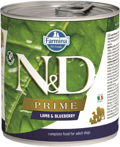 Farmina N&D Prime lamb & blueberry karma mokra dla psa jagnięcina i borówka 285 g - 1 zdjęcie