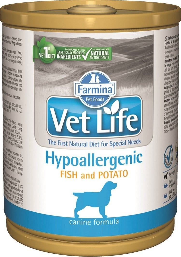 Farmina Vet Life VET LIFE NATURAL DIET DOG HYPOALLERGENIC FISH & POTATO 300g PVT300004 - 1 zdjęcie