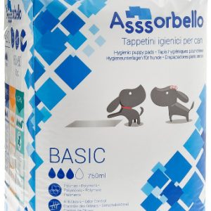 Ferribiella Ferribiella Asssorbello Basic chłonne podkłady dla psów 60x60cm 50szt IGN020B - 1 zdjęcie