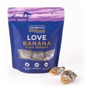 Fish4Dogs Fish4Dogs Banana Fish Wraps- przysmaki bananowo rybne 100g - 1 zdjęcie