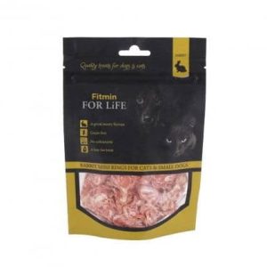 Fitmin Fitmin For Life Dog & Cat Treats Rabbit Mini Rings 70g - płatki z królika i ryb, naturalne przysmaki dla psów małych ras oraz kotów FIT-701899 - 1 zdjęcie
