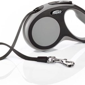 Flexi New Comfort Smycz automatyczna S taśma 5m Szara - 1 zdjęcie