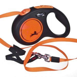 Flexi Smycz automatyczna New Neon M 5m pomarańczow - 1 zdjęcie