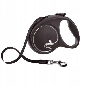 Flexi Smycz Black Design L taśma 5m/ 50kg czarny - 1 zdjęcie