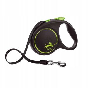 Flexi Smycz Black Design M taśma 5m/ 25kg zielony - 1 zdjęcie