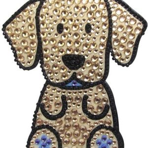 FouFou Dog Foufou Strassstein-Aufkleber, Design Golden Labrador - 1 zdjęcie