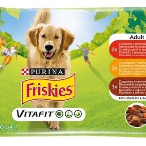 Friskies Dog Adult Saszetki 4X100G - 1 zdjęcie