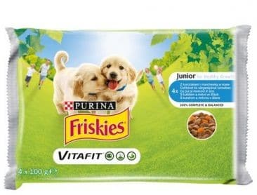 Friskies Dog Junior Kurczak I Marchewka W Sosie Saszetki 4X100G - 1 zdjęcie