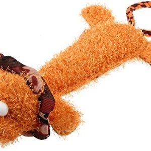 GiGwi gigwi chropowaty psy do zabawy Plush Friendz z pluszu powodują zmiany położenia i nylon, z quietscher Plus linka do, lew - 1 zdjęcie