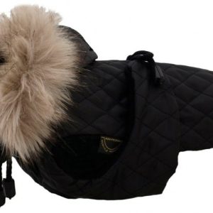 Grande Finale Derka czarna pikowana z futrem r.5/33cm - 1 zdjęcie