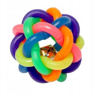 Gryzak Zabawka dla Psa Piłka z dzwonkiem 8 cm - 1 zdjęcie