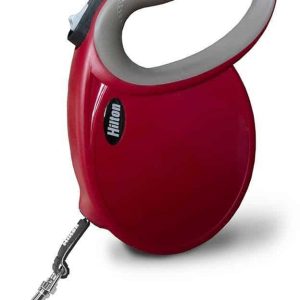 Hilton Smart Dog - Smycz automatyczna 5m dla psa do 30kg bordowa - 1 zdjęcie