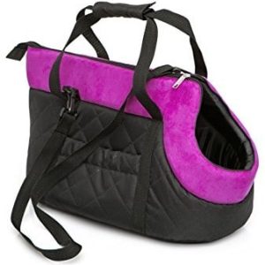 HOBBYDOG R1 TORBA CZARNY Z RÓŻOWYM SZALEM NUBUK R1 TORCRS17 - 1 zdjęcie