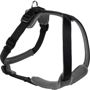 Hunter nylonowe szelki dla psa z neoprenową podszewką czarno-szare Rozm XL - 1 zdjęcie