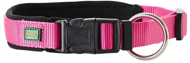 Hunter obroża neopren vario plus w odcieniu różowo-czarnym 45-50 cm, 20 mm - 1 zdjęcie