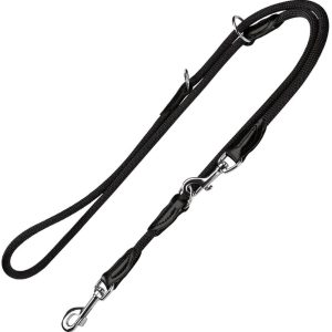 Hunter Zestaw Freestyle: smycz i obroża, czarna, L - Obroża rozm.: 55 cm, smycz 200 cm - 1 zdjęcie