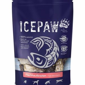 Icepaw ICEPAW Fischhautknoten węzły z wędzonej skóry łososia (4 szt.240g) 4260321915919 - 1 zdjęcie
