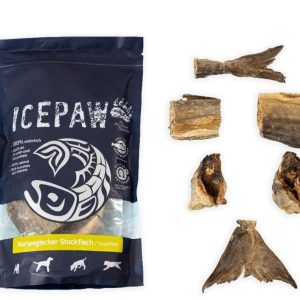 Icepaw ICEPAW Norwegischer Stockfisch  gryzaki z kawałków dorsza (250g) 4260321910310 - 1 zdjęcie