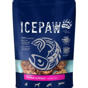 Icepaw ICEPAW Rotbarschhaut - przysmaki z karmazyna dla psów (100 g) 4260321912017 - 1 zdjęcie