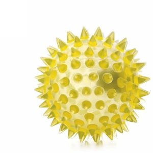 Jk Piłka z Kolcami Led migająca Tpr 5,5cm żółta - 1 zdjęcie