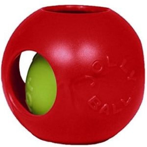 Jolly Pets joll040 a psy do zabawy  teaser ball, 10 cm, czerwony 1504 RD - 1 zdjęcie