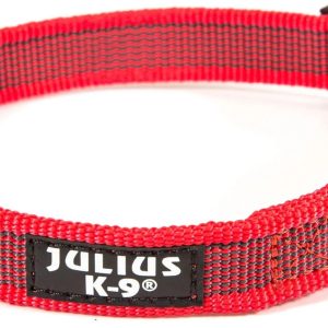 Julius-k9 Julius K9 Color & Grey Collar 2cm - wytrzymała obroża dla psów-Czerwony JK9-6163 - 1 zdjęcie