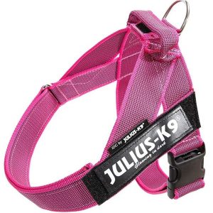 Julius-k9 Julius-K9 IDC Color&Grey Pink - szelki pasowe, uprząż dla psa, fuksja-Mini JK9-6183 - 1 zdjęcie