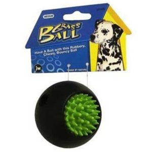 JW Pet Company Tough by Nature Grass ball Medium Rubber Dog Toy - 1 zdjęcie