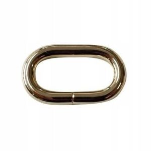 Kółko metalowe Owal fi32mm Złote - 1 zdjęcie
