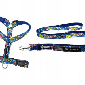 Komplet Obszyte Szelki I Smycz Nelson-x Floral XXL - 1 zdjęcie