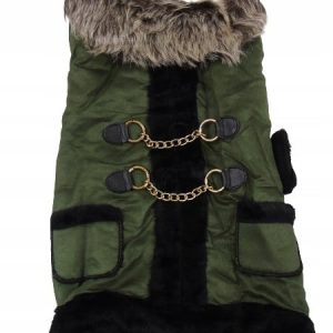 Kurtka ubranko dla psa Stylowe z Futerkiem 44cm L - 1 zdjęcie