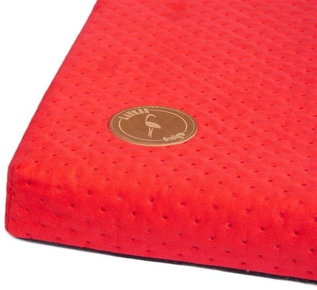 LAUREN DESIGN Materac PREMIUM DEMI czerwony pikowany 70cm x 60cm x 3cm - 3 zdjęcie