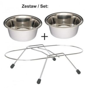 LOLO PETS LOLO PETS Stojak Z Miskami 2,8L Chromowany DARMOWA DOSTAWA OD 95 ZŁ! - 1 zdjęcie