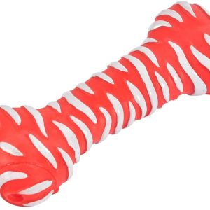 Love Story Zabawka dla psa KOŚĆ piszcząca 18 cm biało-czerwona 6ANI453RO - 1 zdjęcie