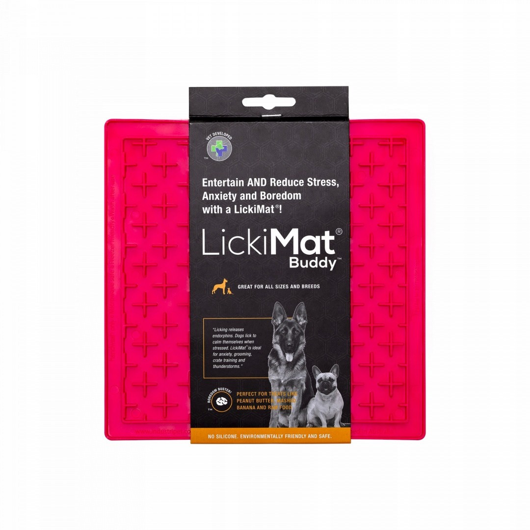 Mata LickiMat Buddy różowa dla psa i kota 20x20 cm - 1 zdjęcie