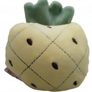 materiałowy gryzak ananas z piszczałką 9 cm - 1 zdjęcie