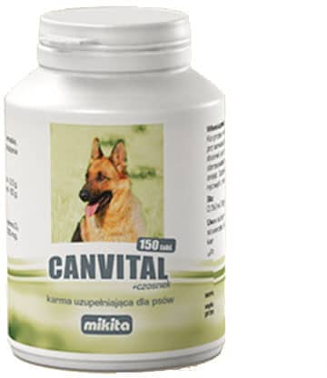 Mikita Canvital + czosnek preparat kondycyjny dla psów 150tab - 1 zdjęcie