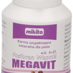 Mikita Megavit Fosforan Wapnia A+D3 Dla Szczeniąt Na Kości 50Tabl. - 1 zdjęcie